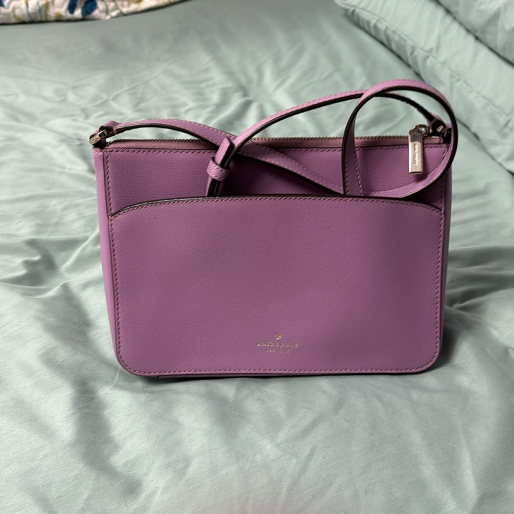 EUC Kate Spade New York Adel Medium Top Zip Crossbody Bag, Lavender